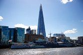 IMG_0076   HMS Belfast and The Shard : battleship, building, capital, city, guns, HMS Belfast, London, river, Shard, south bank, tall, tallest, Thames, tourism, tourist, UK, United Kingdom, warship