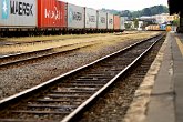 IMG_1365   tracks : building, city, cityscapes, dunedin, New Zealand, NZ, platform, railway, station, tracks, train, transport, travel